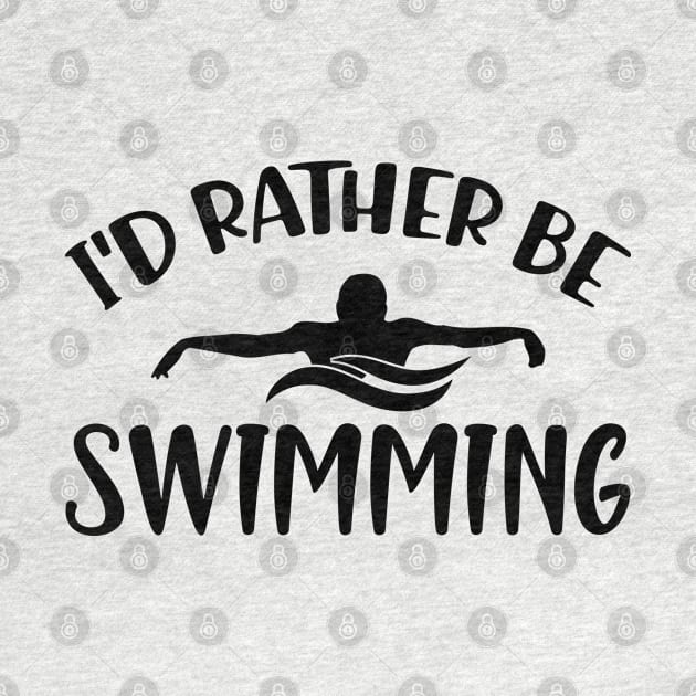 Swimmer - I'd rather be swimming by KC Happy Shop